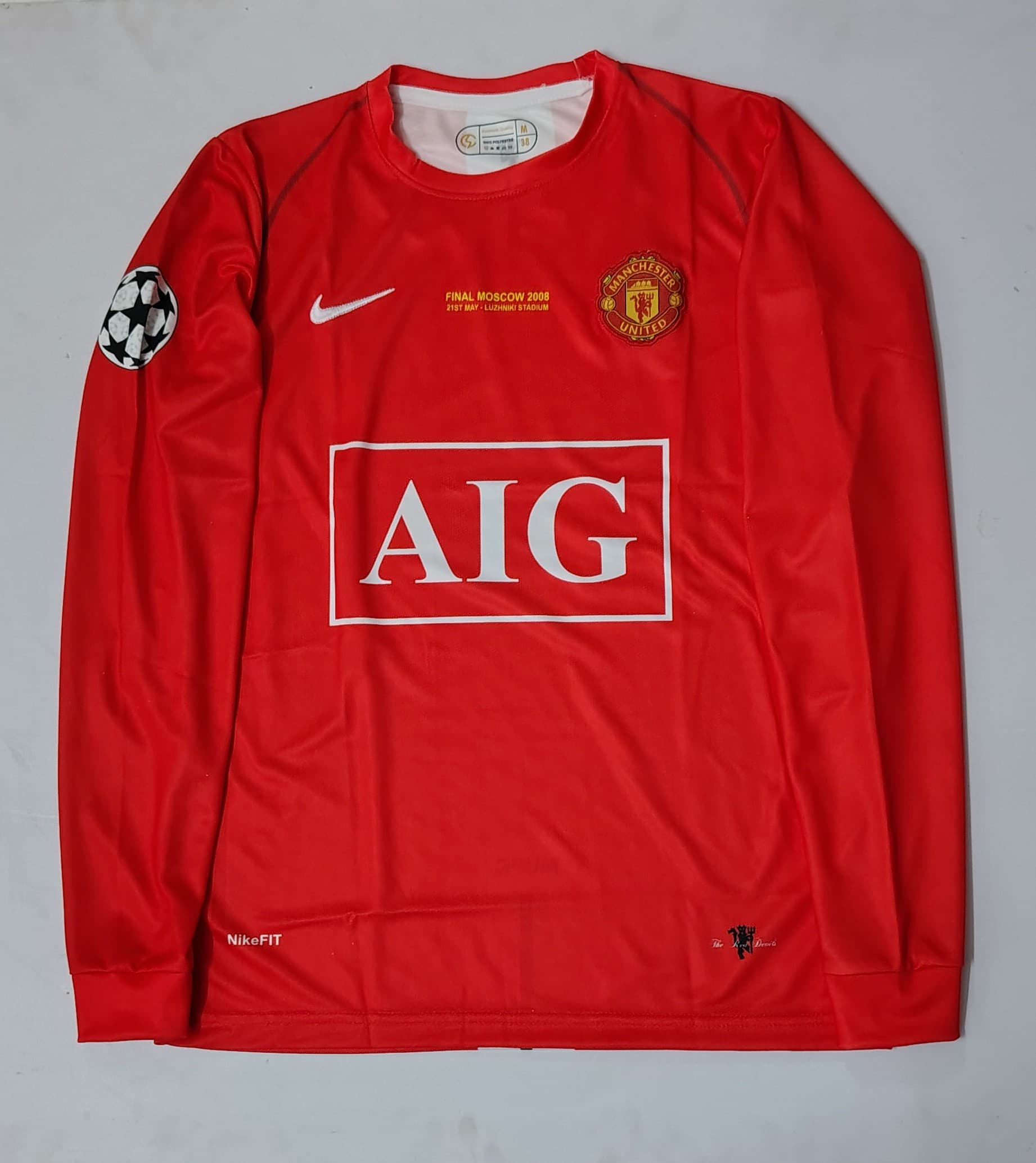MAN UTD 2007-08 HOME FULL SLEVEE CR7 EMBRODIERY