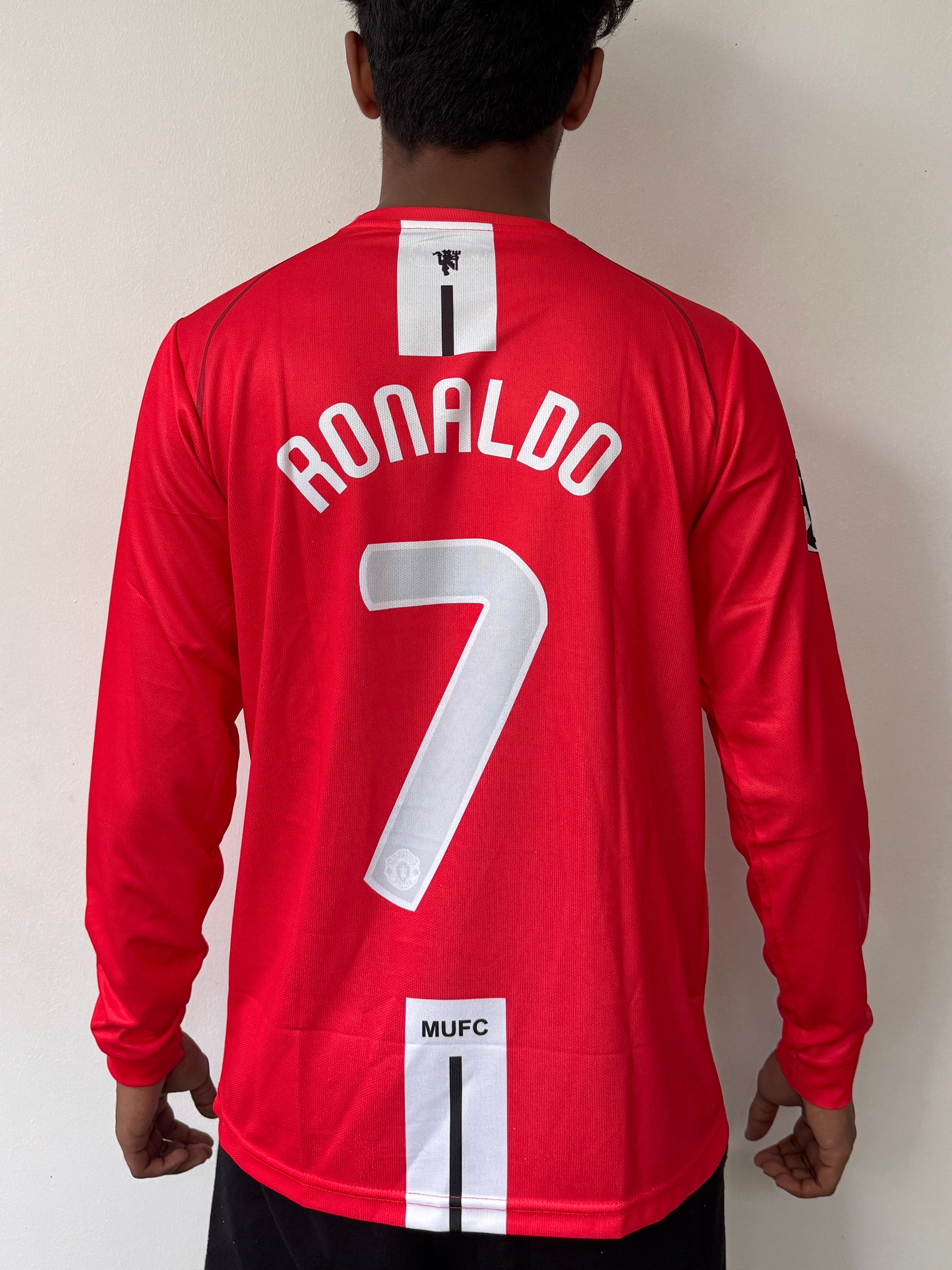MAN UTD 2007-08 HOME FULL SLEVEE CR7 EMBRODIERY